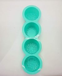 תבנית סיליקון 4 סגנונות, סבון עגול חריטות 3D